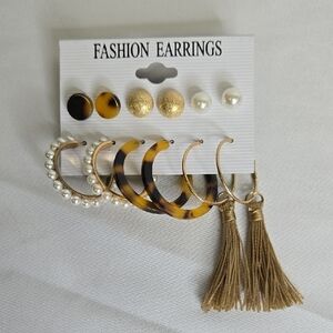 Fashion‎ Jewelry Earring Set, 6 Pairs, NEW